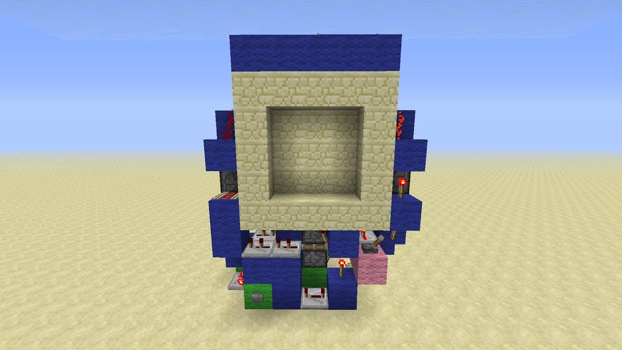 Super Compact 3x3 Piston Door [Minecraft Redstone Tutorial] *It's 7x3!