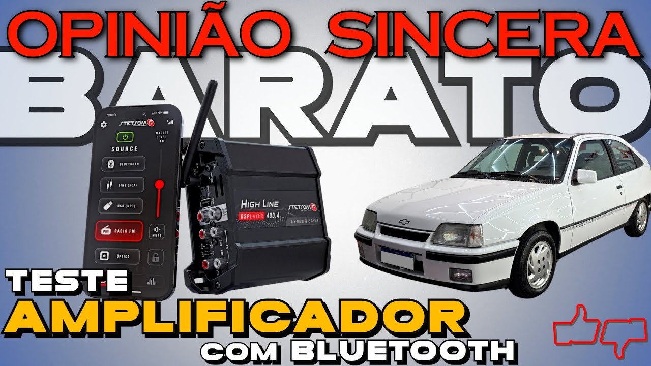 TESTE: Amplificador com BLUETOOTH bom e BARATO para carro: Stetsom HL 400.4 é bom? Funciona? Preço