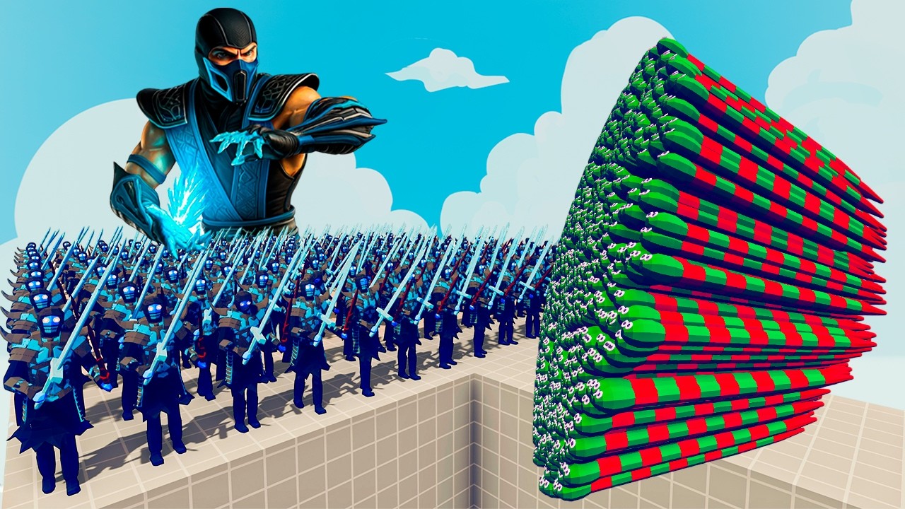 200x SUB-ZERO + 1x GIANT vs EVERY GOD - Totally Accurate Battle Simulator TABS