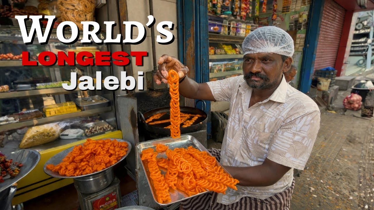 World’s Longest Jalebi | Giant Street Sweet in 4K