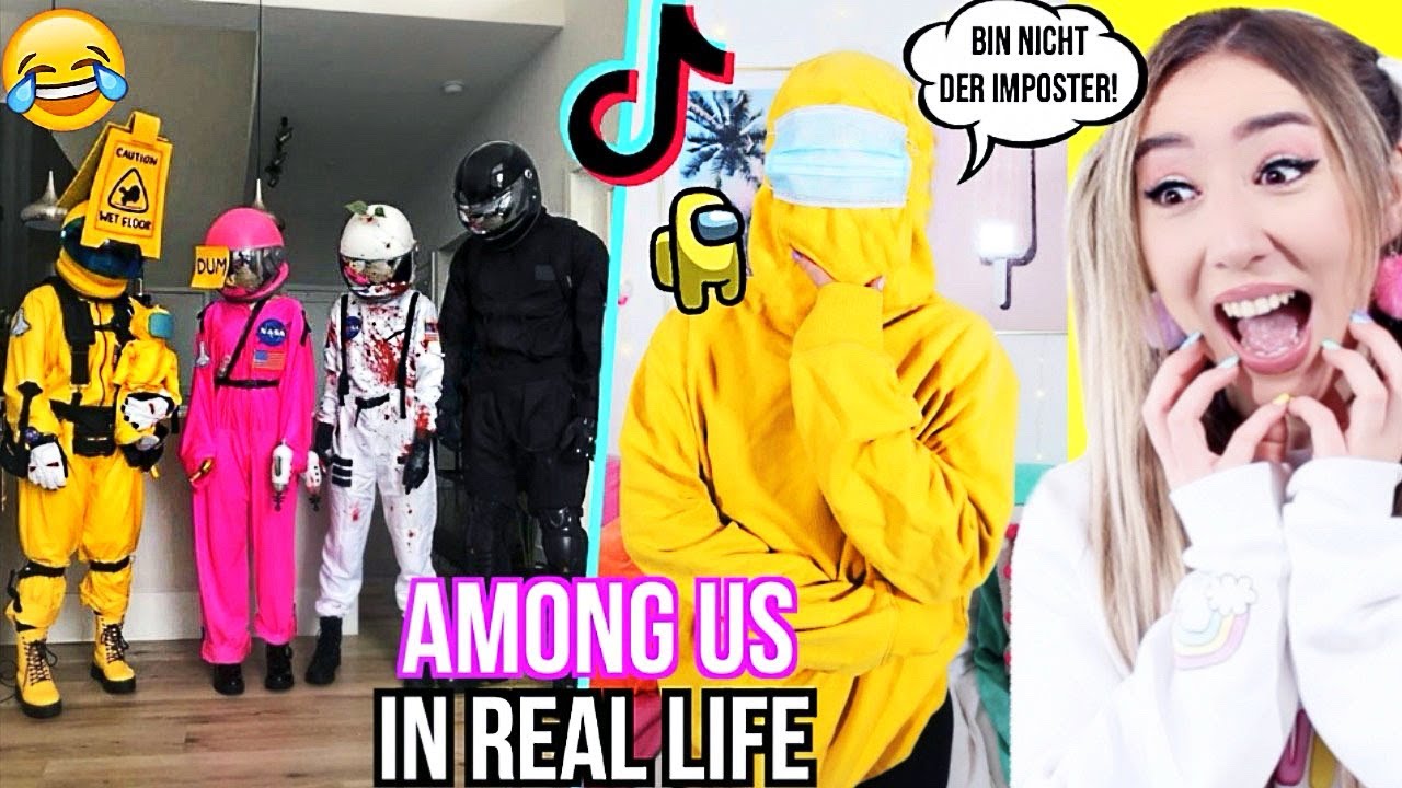NACHSTELLE niemals AMONG US in REAL LIFE in der SCHULE oder im HAUS (ICH als TIKTOK IQ IMPOSTOR)