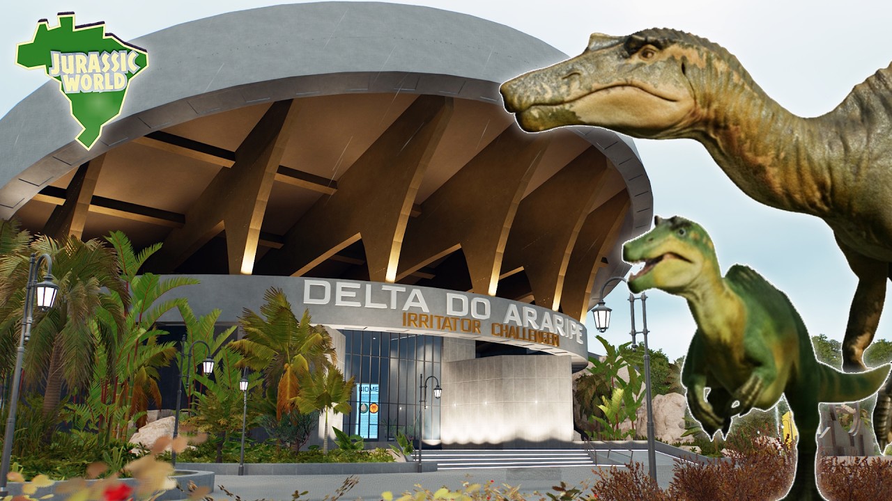 Construindo o recinto do IRRITATOR na Ilha do Sopro | NOVO PARQUE no Jurassic World Evolution 3