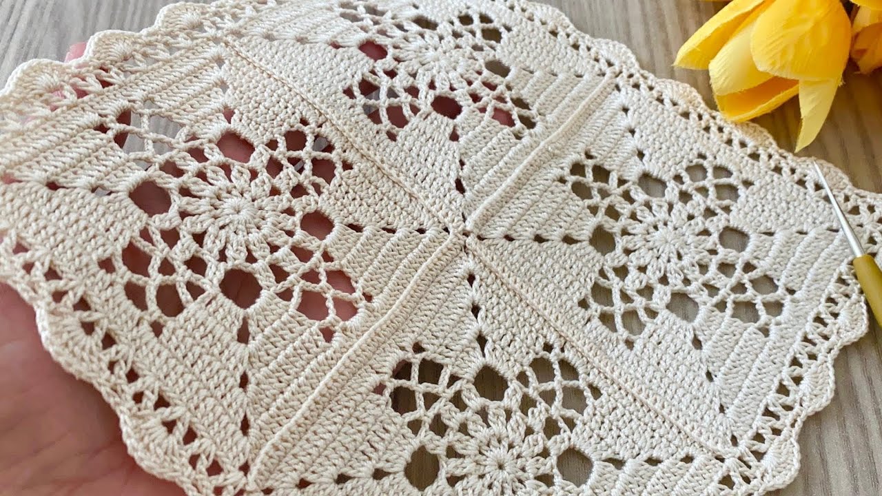 Gorgeous Crochet Pattern ‼️Blouse, Tunic, Runner Tutorial for Beginners with Lace Edge