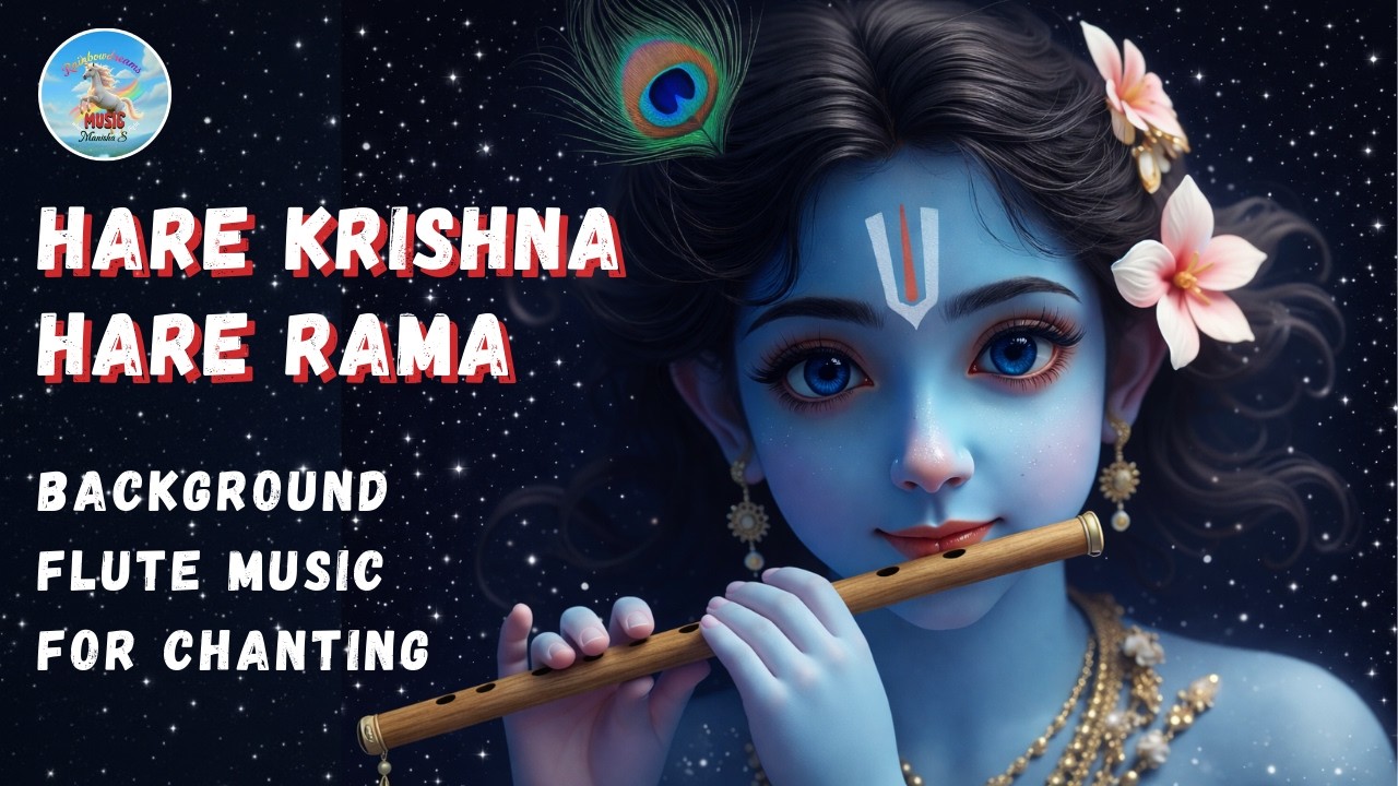Hare Krishna Hare Rama🪈Background Flute Music🪈Instrumental For Chanting The Great Mahamantr#krishna