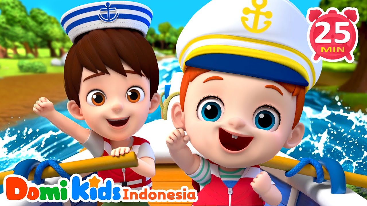 Dayung Perahu Bersama 🚣 Belajar & Bernyanyi | Domi Kids Kumpulan Lagu Pesta Anak-anak
