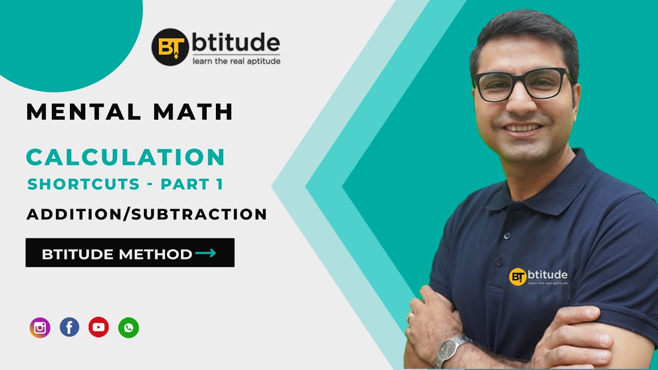 speed math | addition and subtraction shortcuts | part 1 | mental calculation tricks | mental math