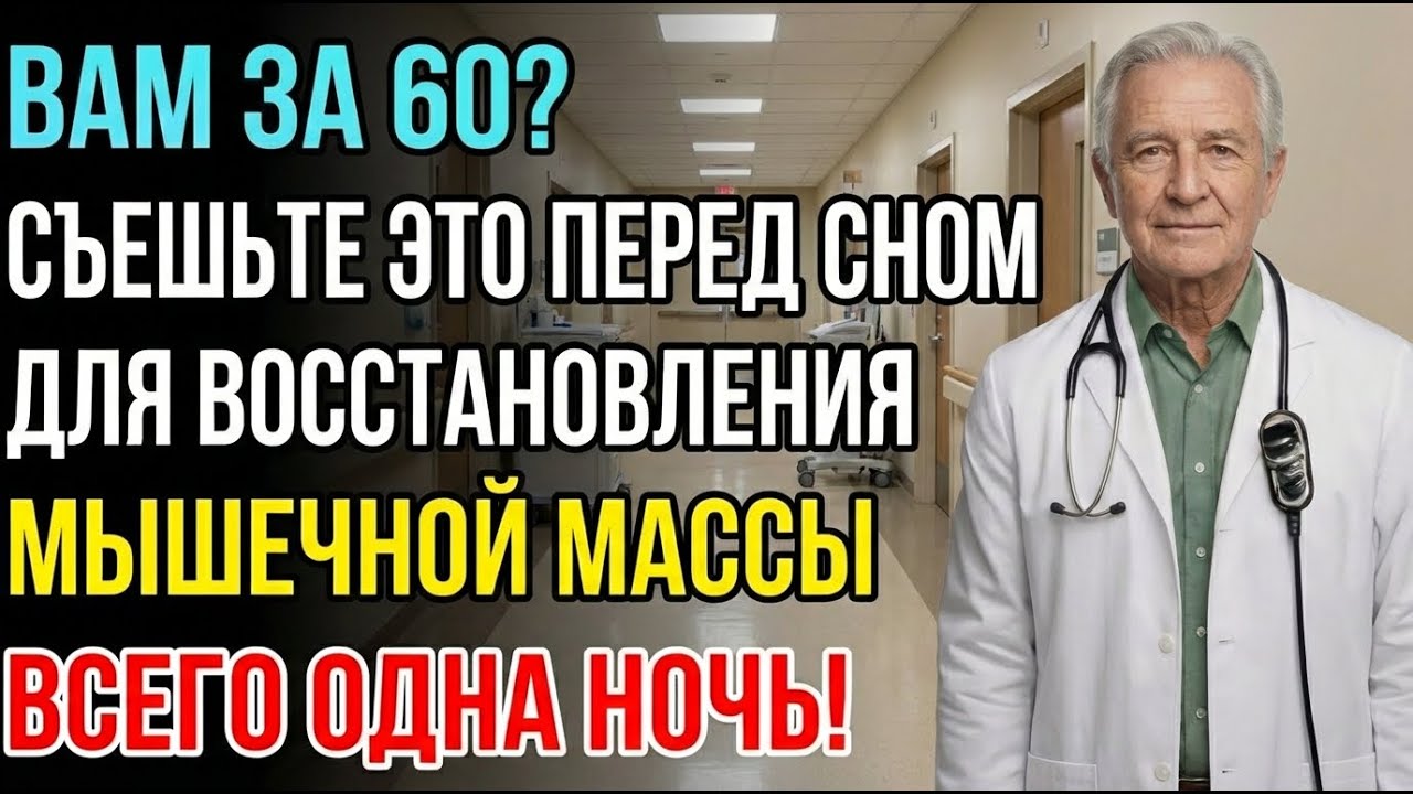 Внимание, пожилые! Перед сном ешьте это, чтобы мышечная масса не уменьшалась.