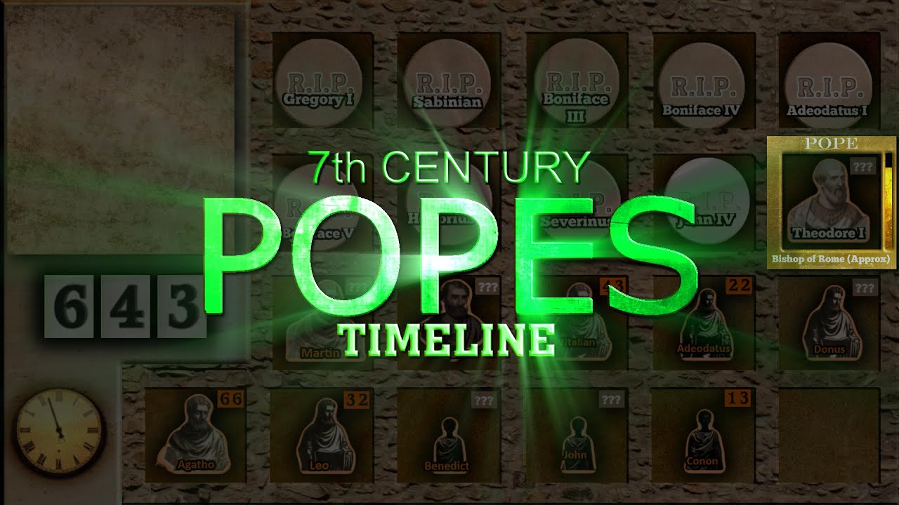 Popes Timeline (7th Century)