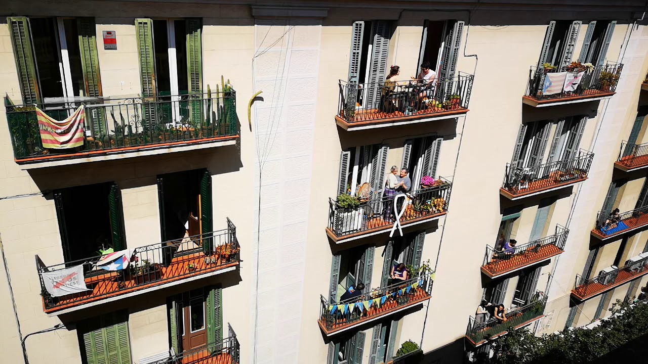 Cuarentena en Barcelona. Карантин в Барселоне 5.04.2020.