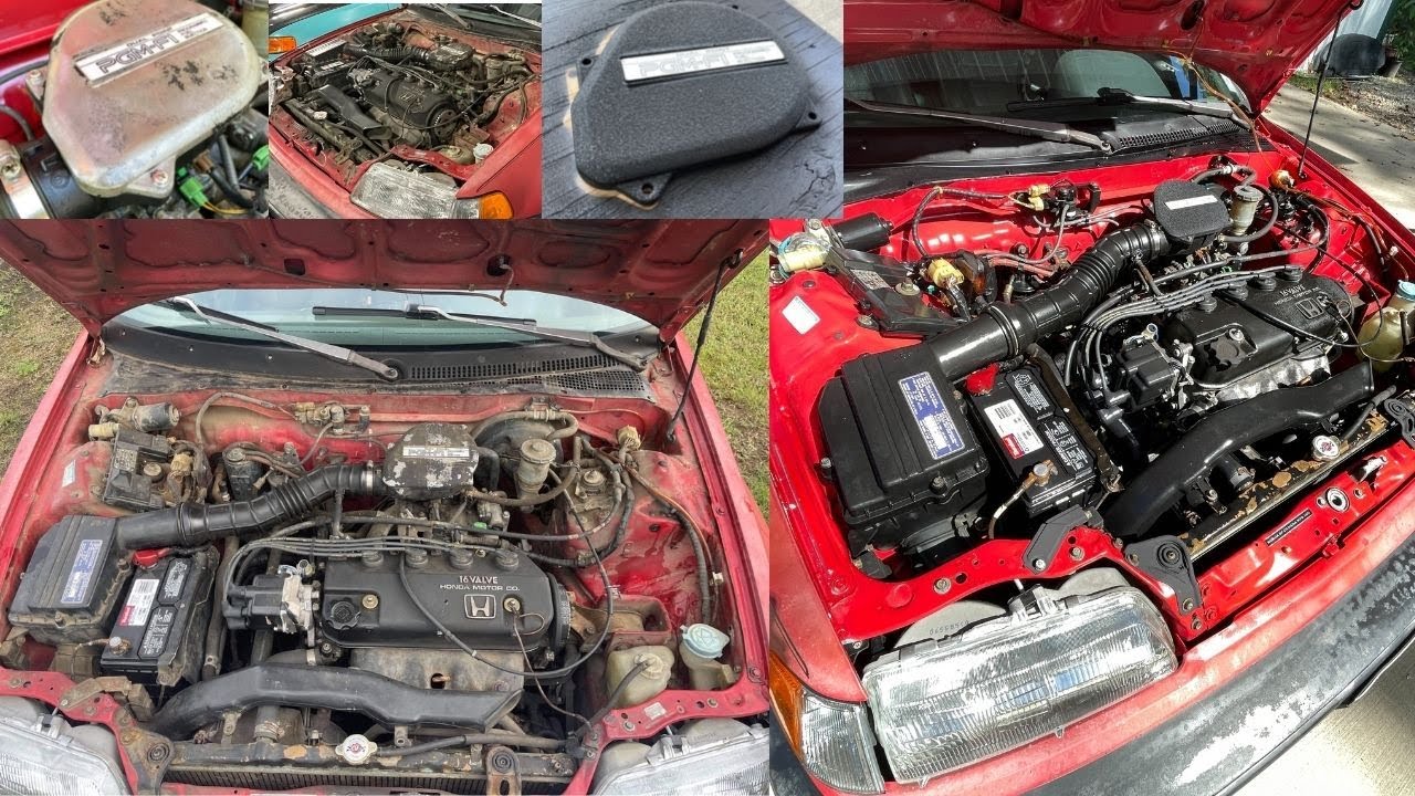 91 civic hatchback engine bay cleaning