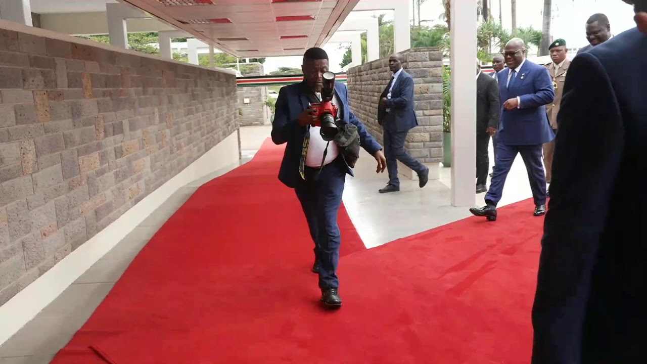 Arrival of DRC Congo  president H.E Felix Tshisekedi at JKIA