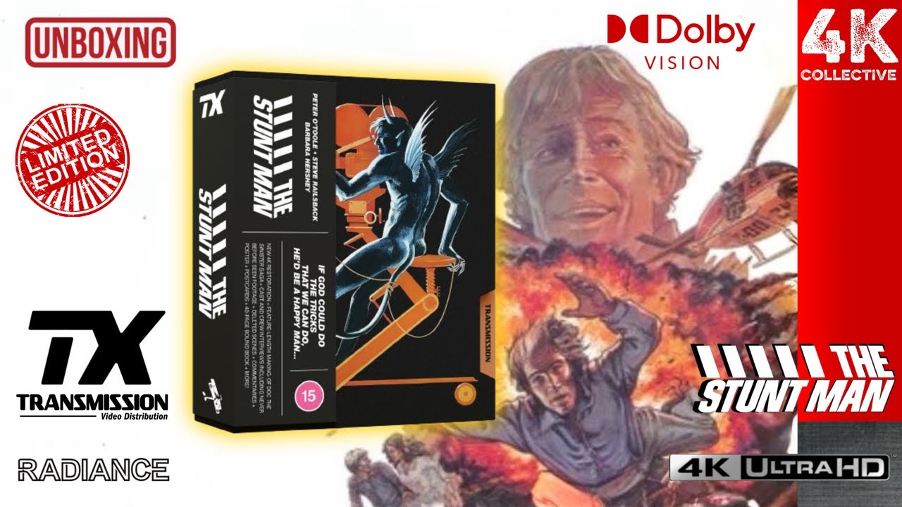 The Stunt Man 4K UltraHD Blu-Ray Radiance Films Limited Edition (Transmission) Unboxing