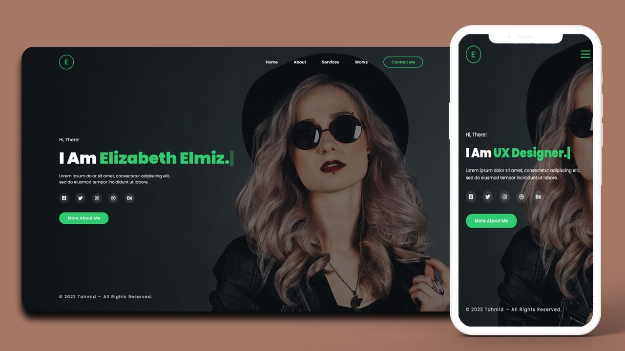 Responsive Personal Portfolio Website Using HTML and CSS | Step by Step