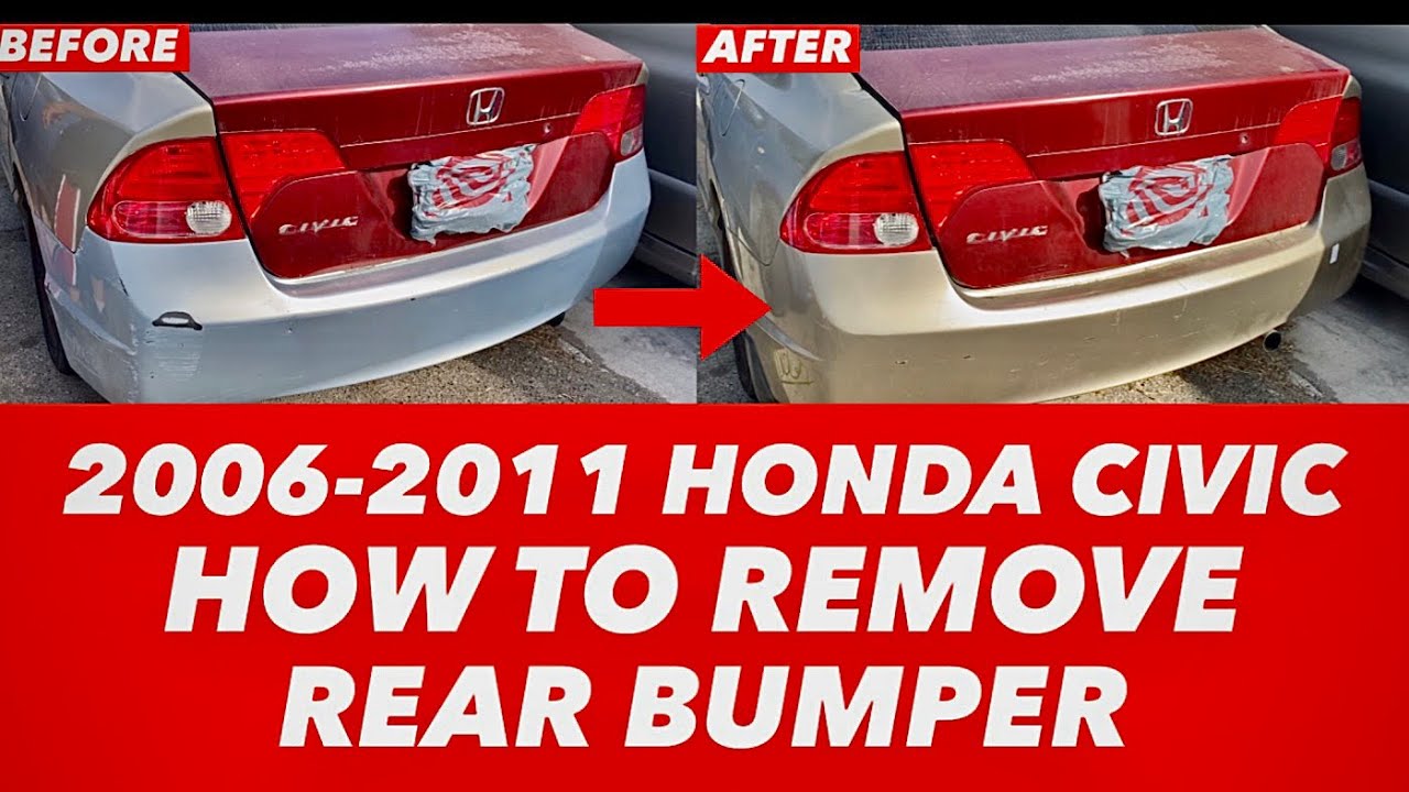 2006-2011 HONDA CIVIC REAR BUMPER REMOVAL - HOW TO REMOVE REPLACE INSTALL