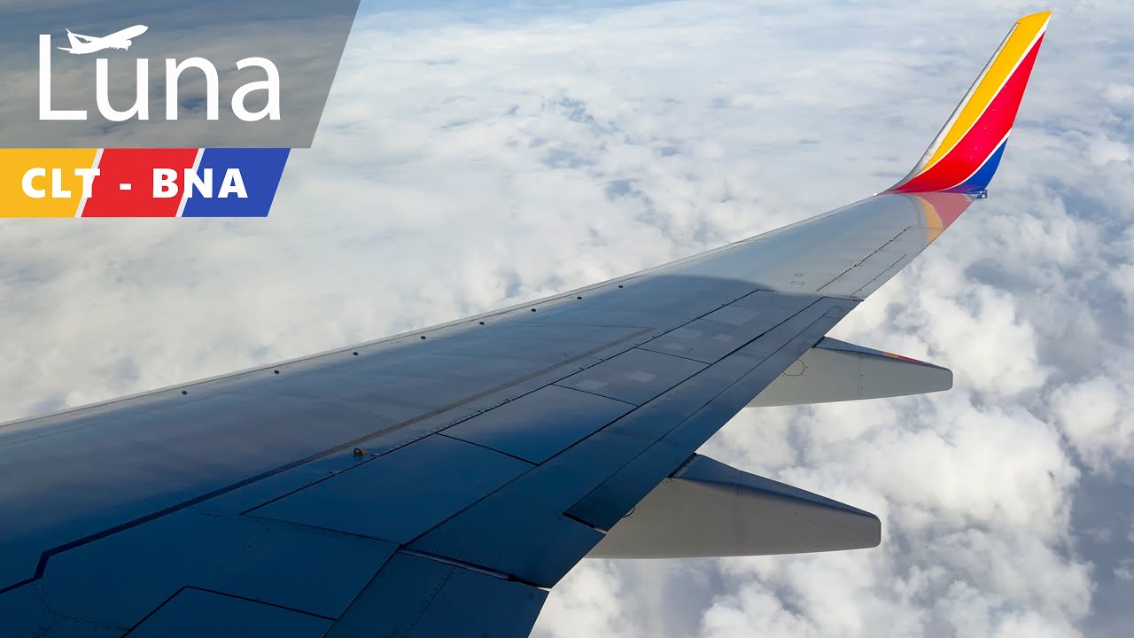 Full Flight - Southwest Airlines Boeing 737-700 Flight From Charlotte to Nashville