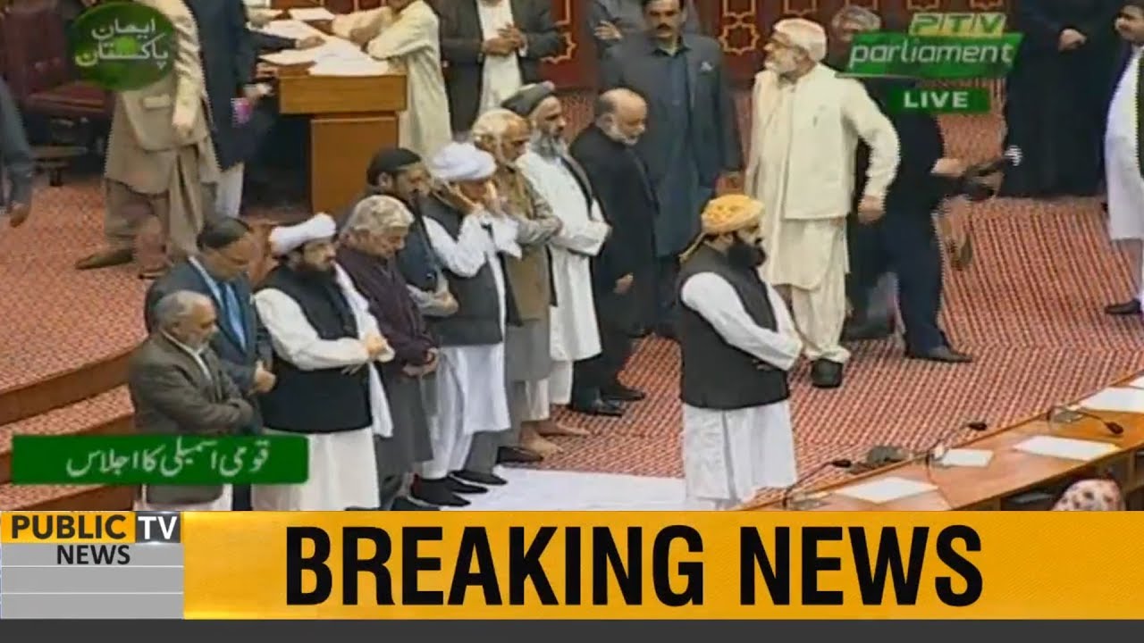 Opposition creates a ruckus in National Assembly during Asad Umar's speech
