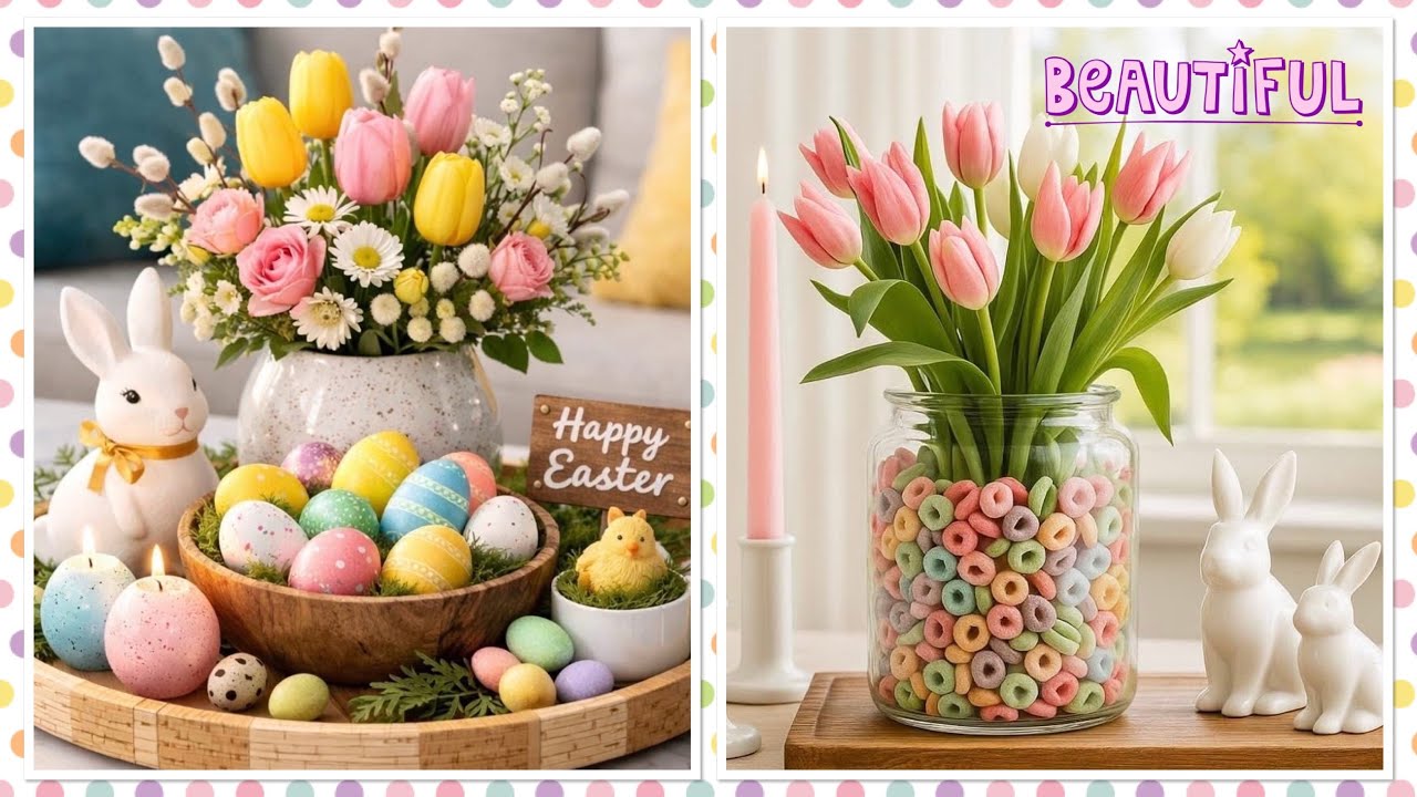 Hermosos centros de mesa de pascua 🐣 ideas 😍