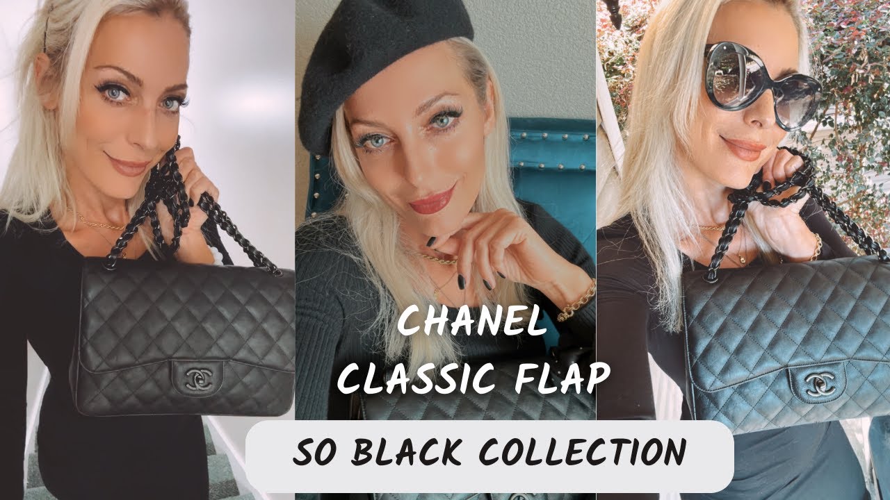 CHANEL CLASSIC FLAP | CRUMPLED CALFSKIN, 17S SO BLACK COLLECTION, REVIEW | FASHIONPHILE