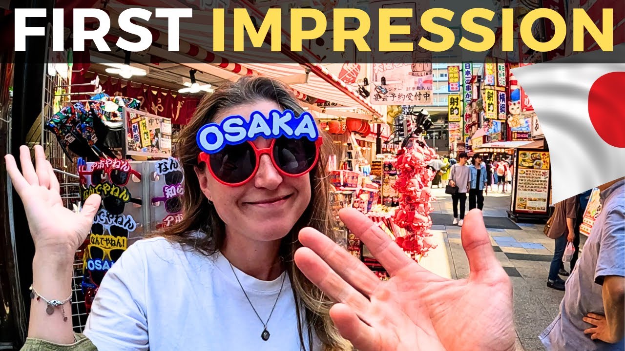 We Can’t Believe Japan Looks Like This! Our First Day Exploring Osaka 🇯🇵