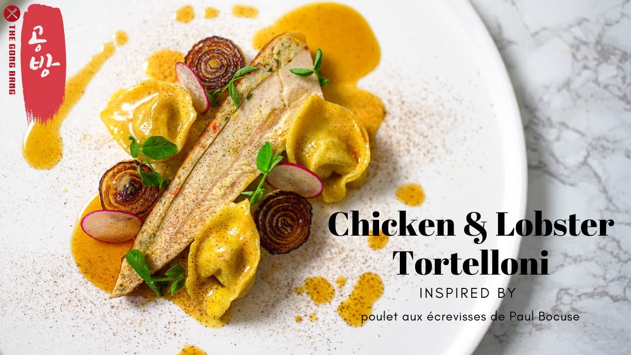Chicken and Lobster: Chicken and Lobster Mousse Stuffed Chicken Breast, Lobster Tortelloni