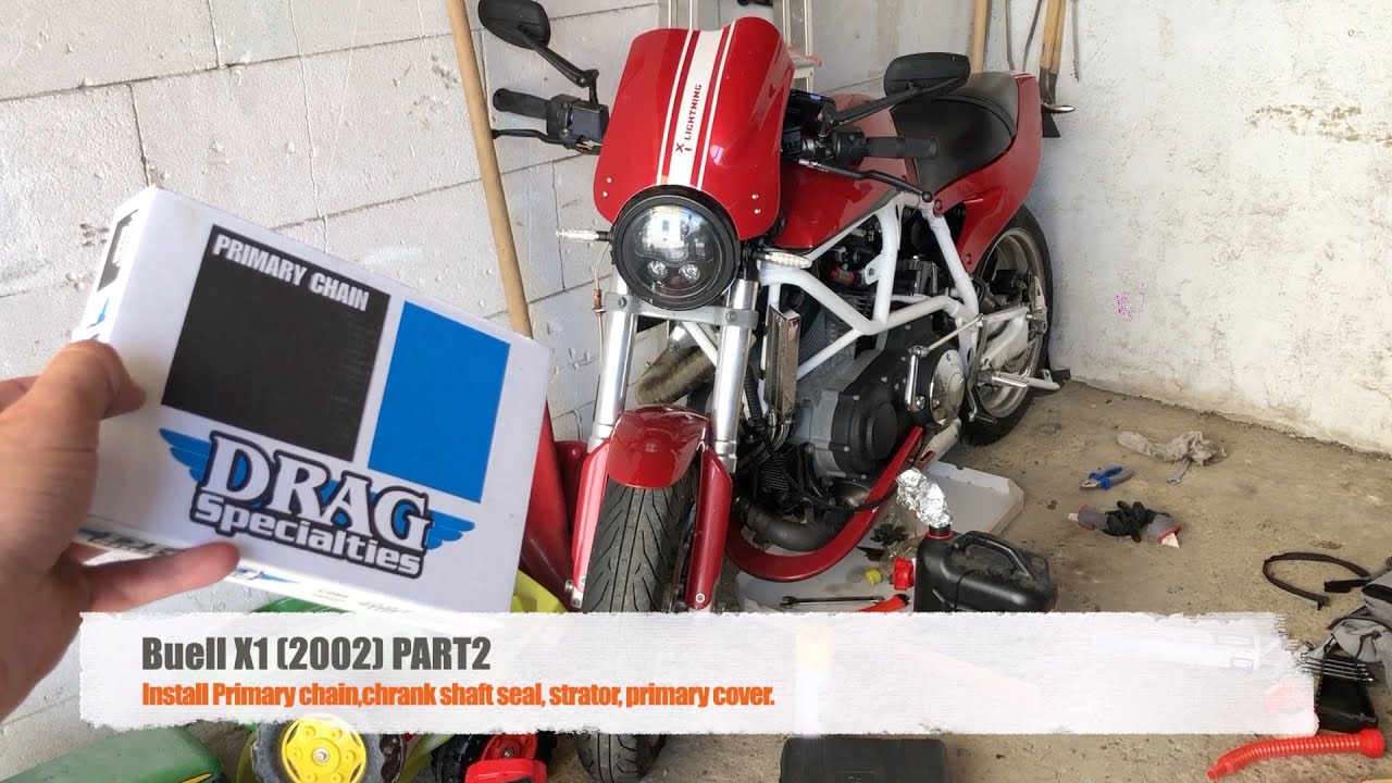 Buell X1 Part2 Install Primary Chain,Chrank schaft seal,Strator, Primary Cover