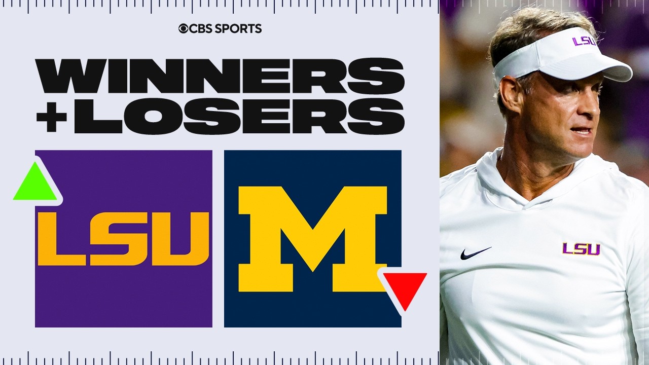 College Football Week 1 Winners & Losers:  LSU crushes Clemson, Michigan barely survives & MORE