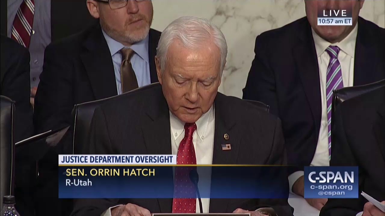Senator Hatch and AG Sessions on Medical Marijuana Research
