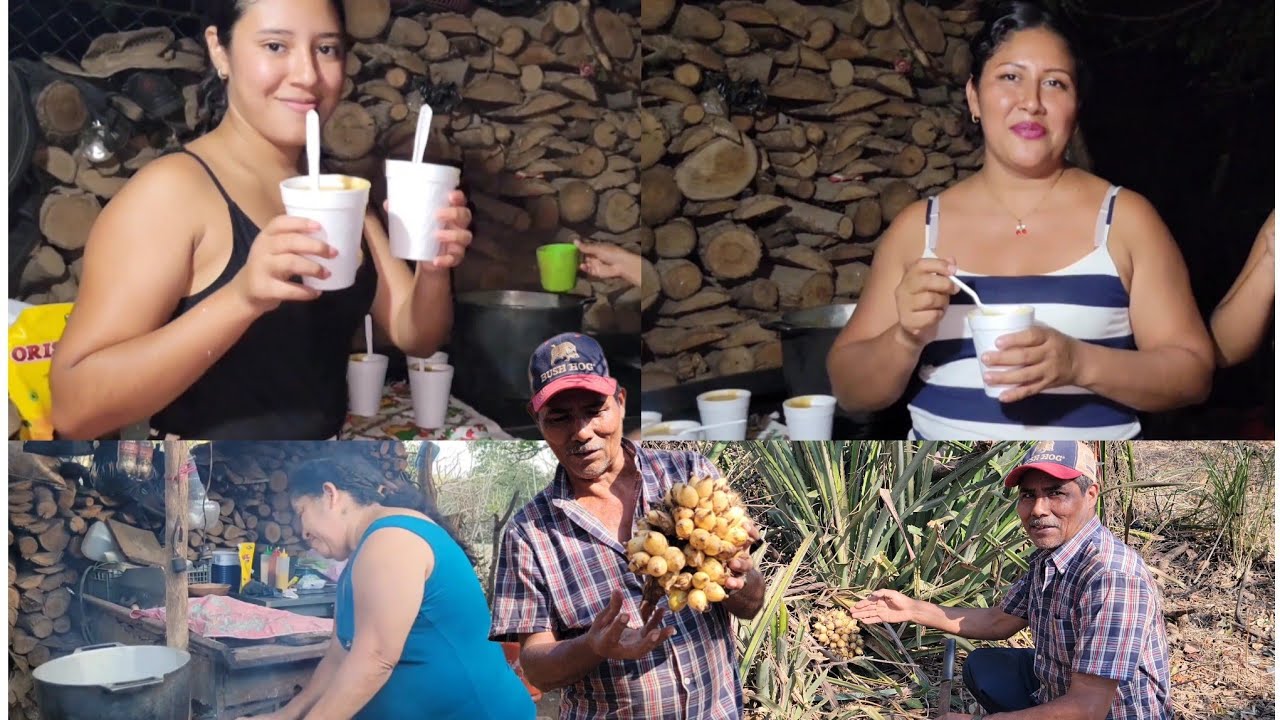 MAMÁ JESUS NOS PREPARO UN ATOL DE PIÑUELAS 
