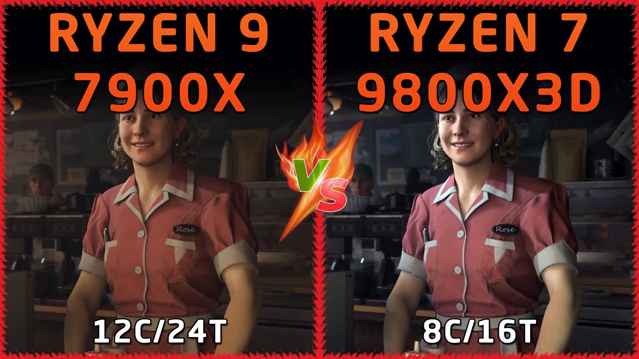 AMD Ryzen 9 7900X vs AMD Ryzen 7 9800X3D