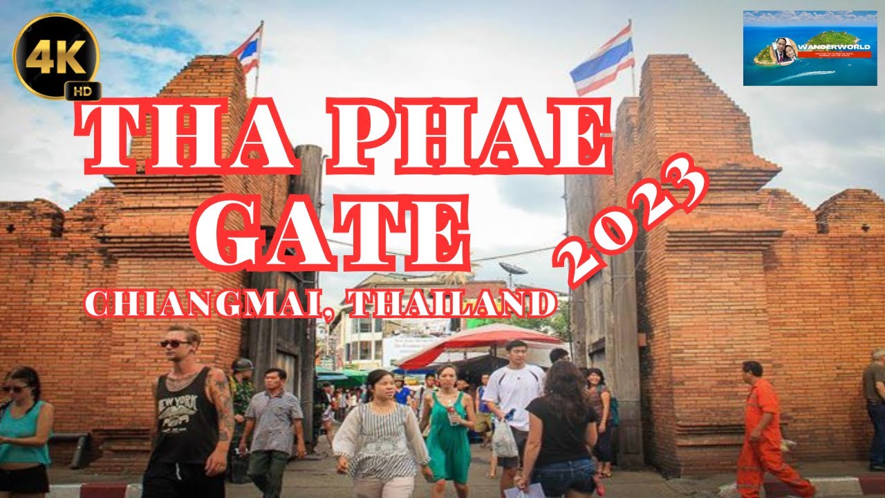 [4K 60fps] WALKING TOUR NEAR THA PHAE GATE ROAD CHIANGMAI #walkingtour #chiangmai  #thailand