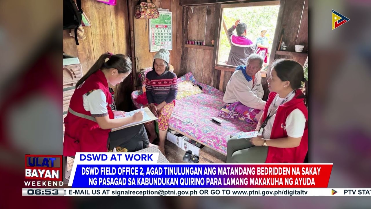 #UlatBayanWeekend | DSWD Field Office 2, agad tinulungan ang matandang bedridd...