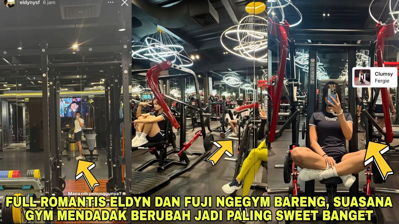 Full Romantis Eldyn dan Fuji Ngegym Bareng, Suasana Gym Mendadak Berubah Jadi paling Sweet Banget
