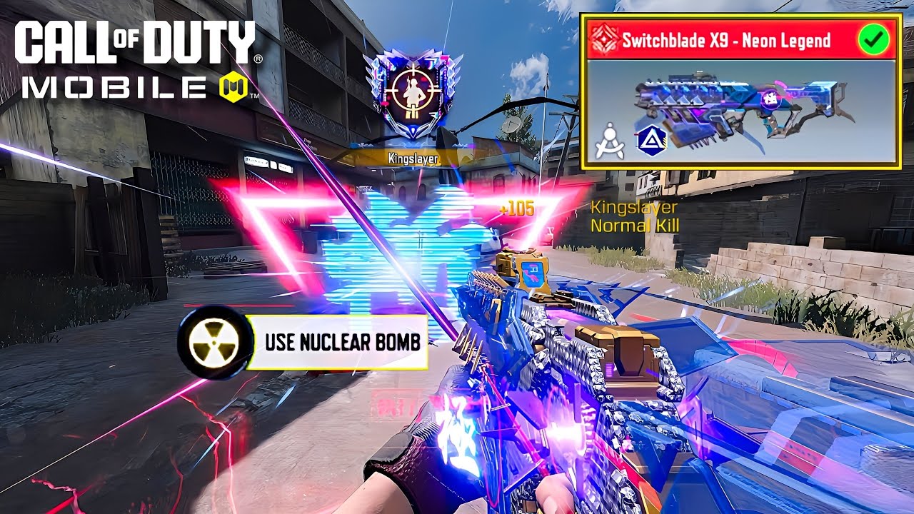 Mythic Switchblade X9 Neon Legend 💙 Most Awaited Mythic in CODM.... (NUKE ☢️)
