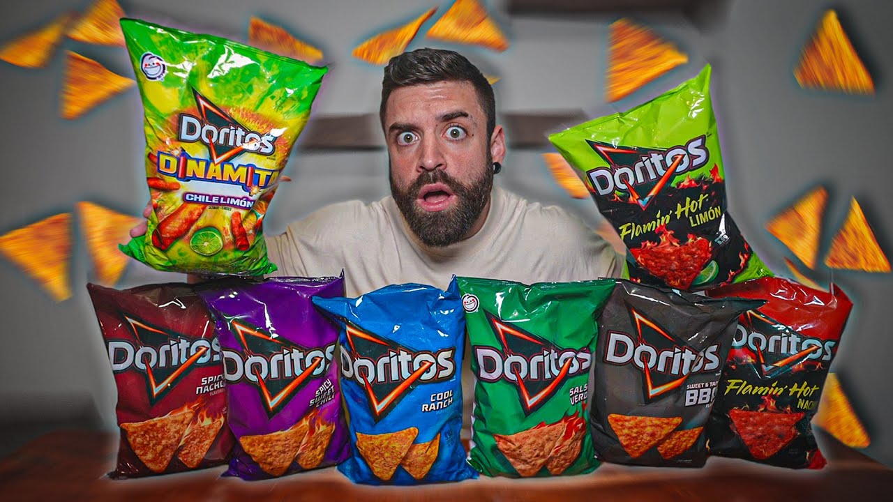 COMIENDO los DORITOS MÁS RAROS que EXISTEN en ESTADOS UNIDOS *no esperaba esto...*
