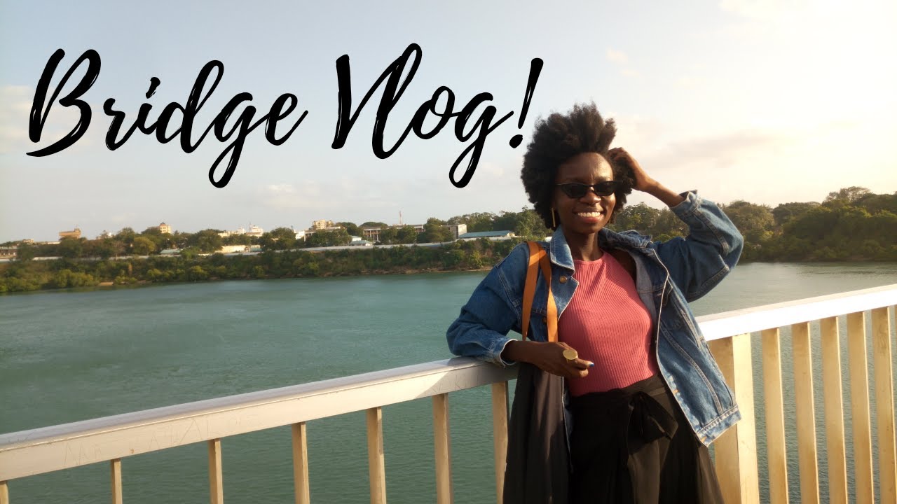 Walking across Nyali bridge.
