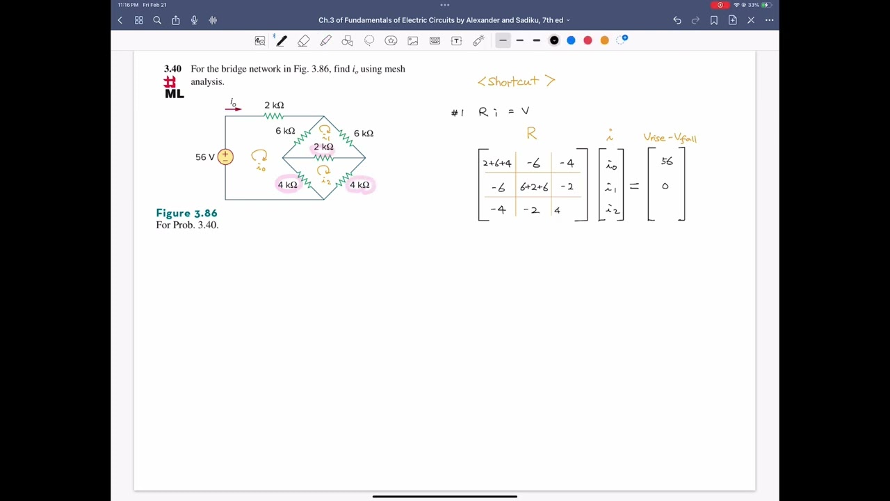 Problem 3.40 (3) Shortcut, Fundamentals of Electric Circuits, 7th ed, Alexander / Sadiku