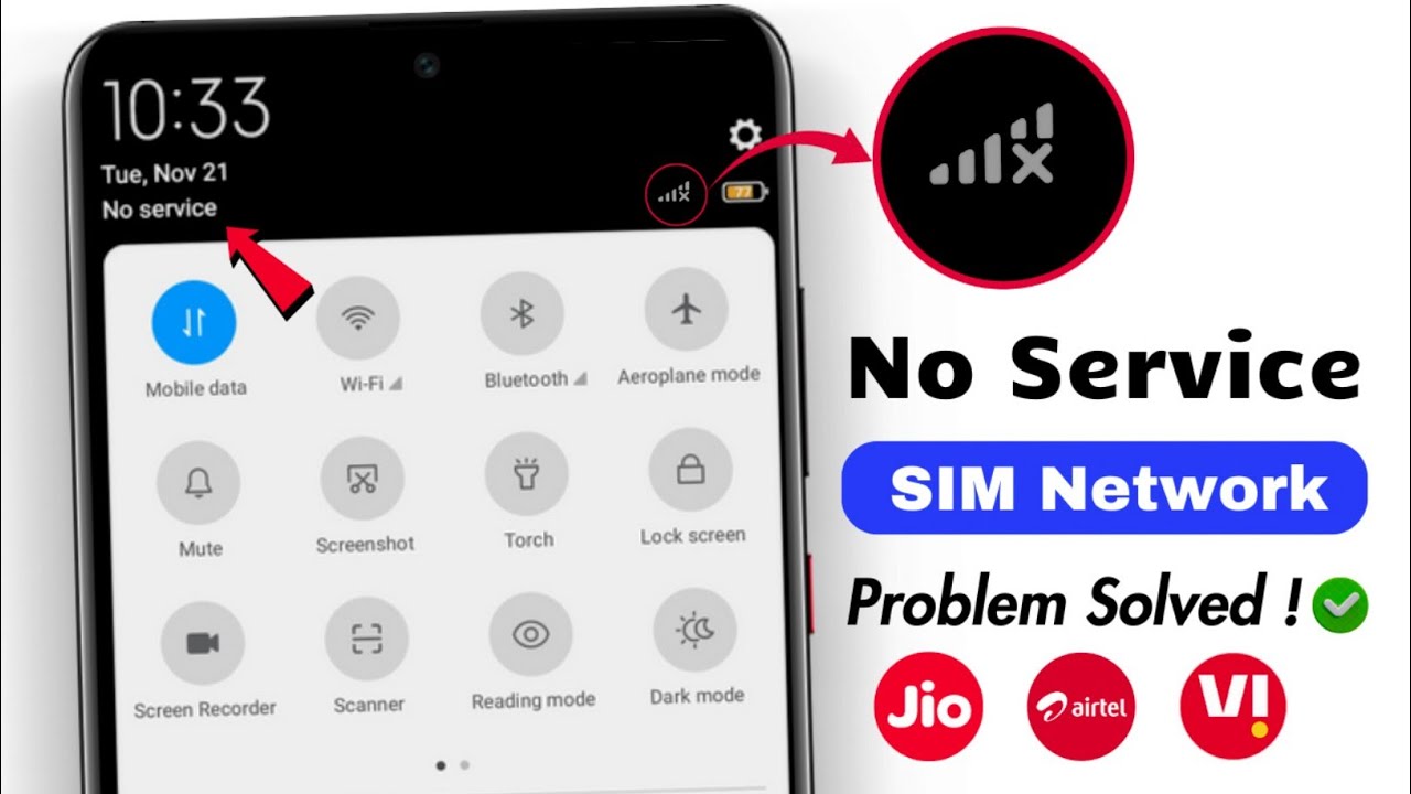 Solved Redmi Phone Mobile NO SERVICE And No Network Problem 2024 | Mi Phone No Sim Card Problem