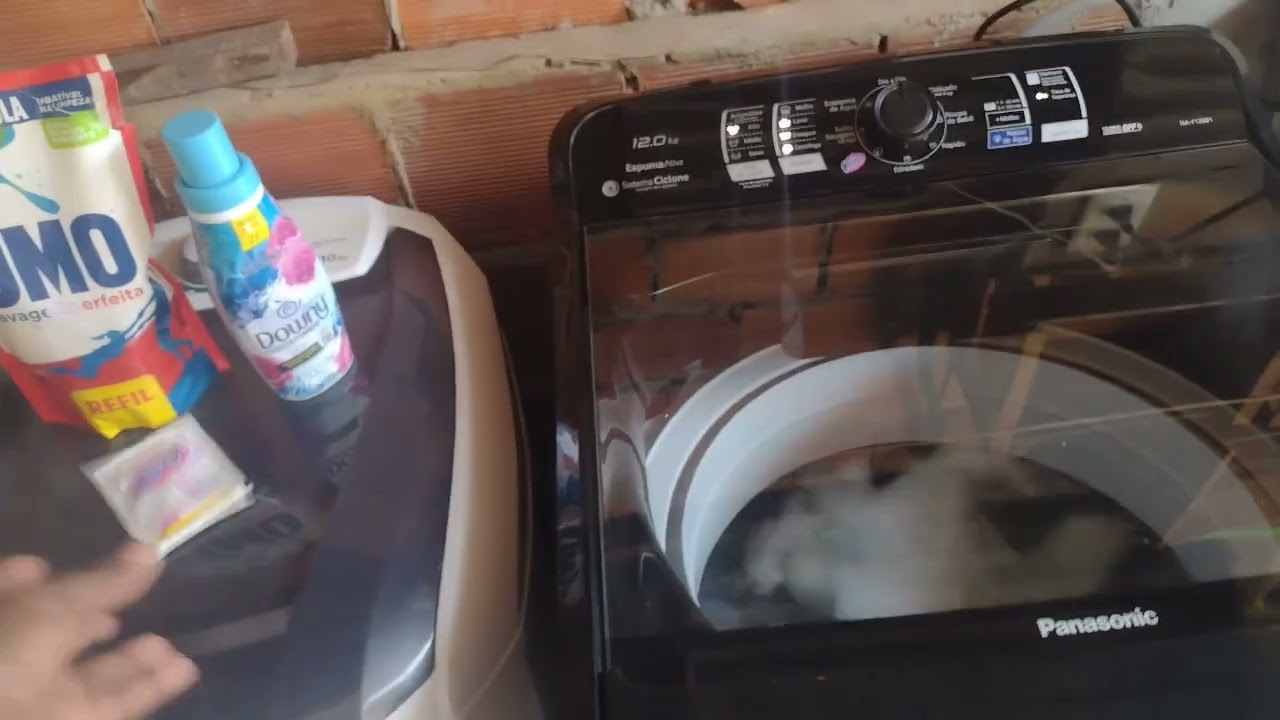 máquina de lavar Panasonic/primeira vez lavando roupa na minha máquina de lavar.