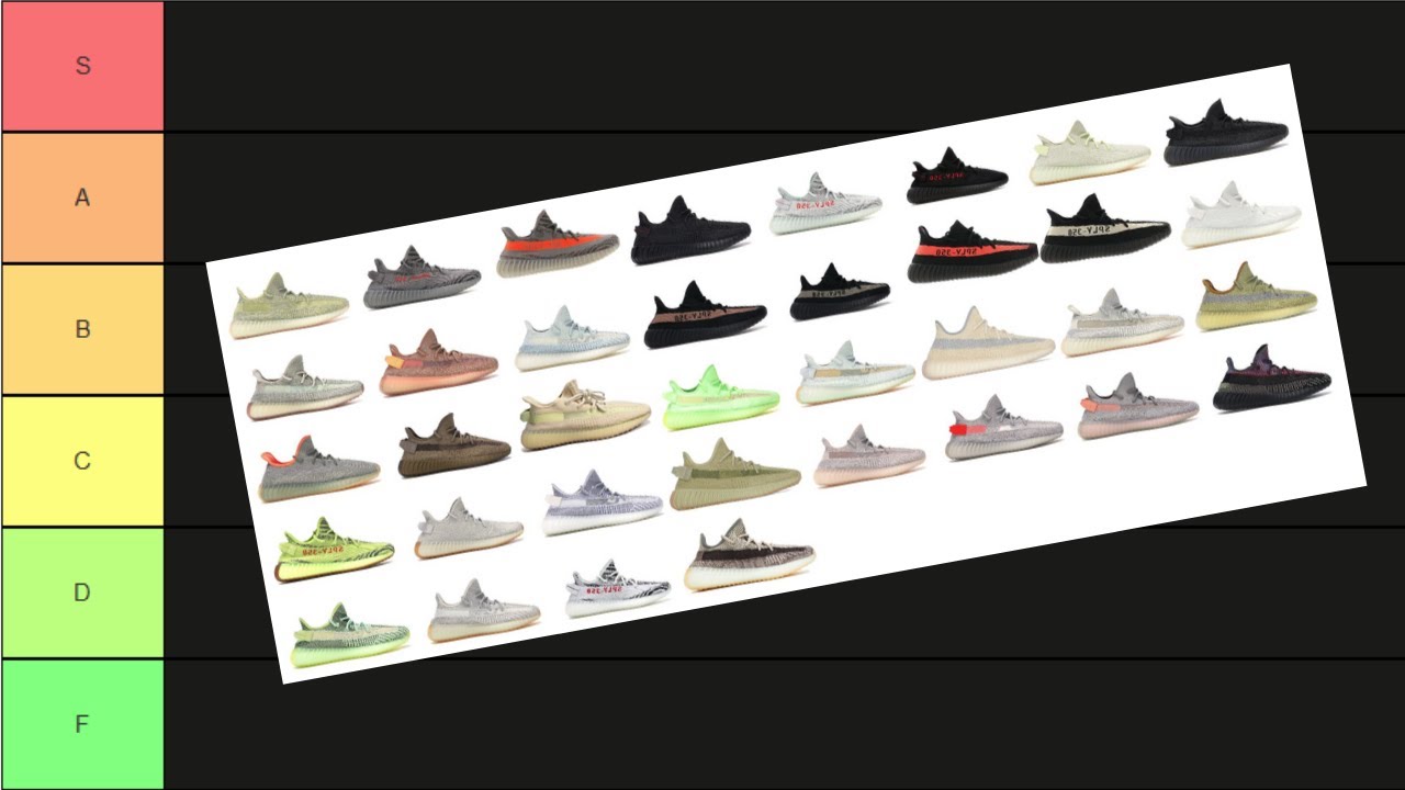 Yeezy 350 v2 Official Tier List