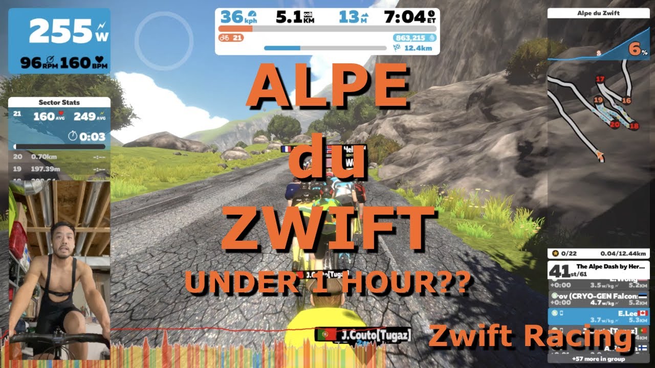 Alpe du Zwift Under 1 Hour? // Zwift Race