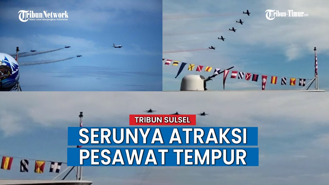 Atraksi Pesawat Tempur Meriahkan MNEK 36 Negara di Makassar