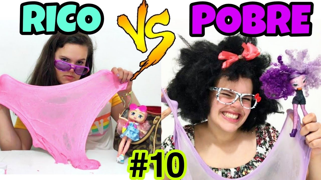 RICO VS POBRE FAZENDO AMOEBA / SLIME #10