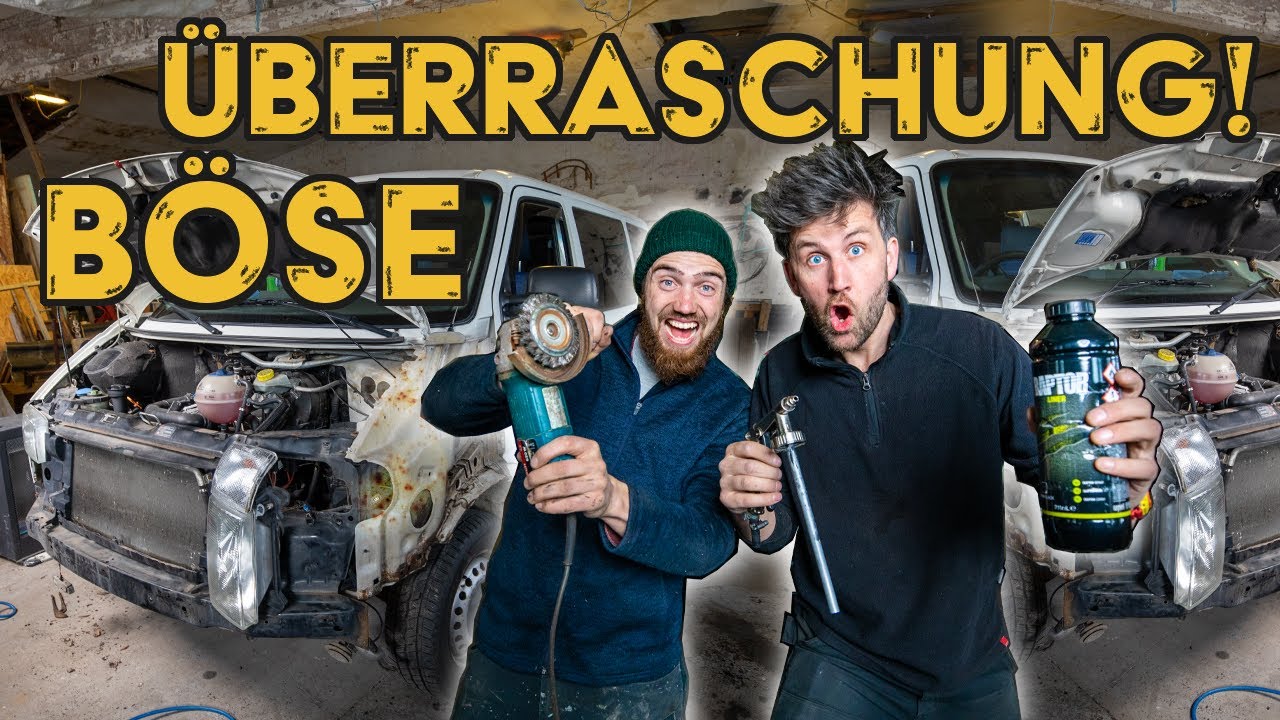 Rost am Kotflügel & Raptor Lack. Endlich wird am VW T4 geschraubt! (mit meinem Bruder)