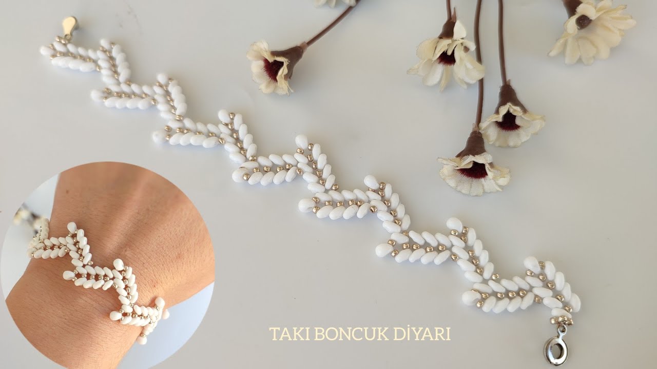 Twin ile başak bileklik yapımı//Making spike bracelet with twin //How to make a bracelet diy