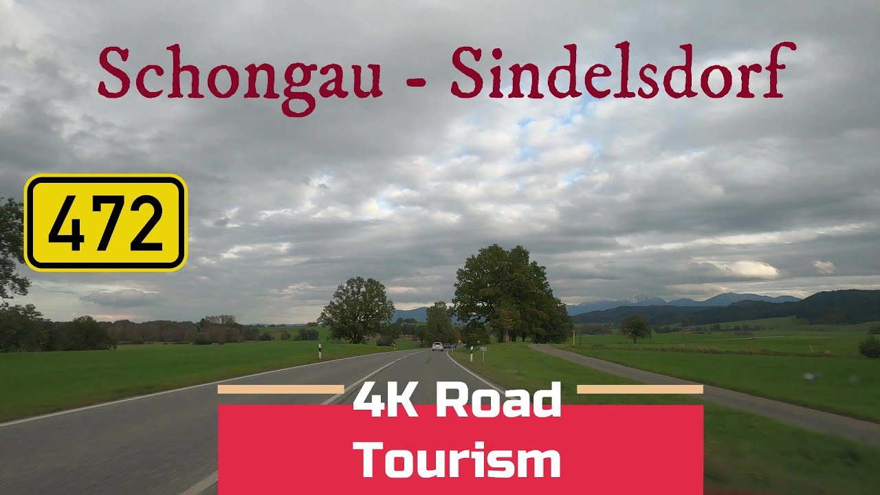 Driving Germany: B472 Schongau - Sindelsdorf (A95) - 4K autumn drive through nice prealpine scenery
