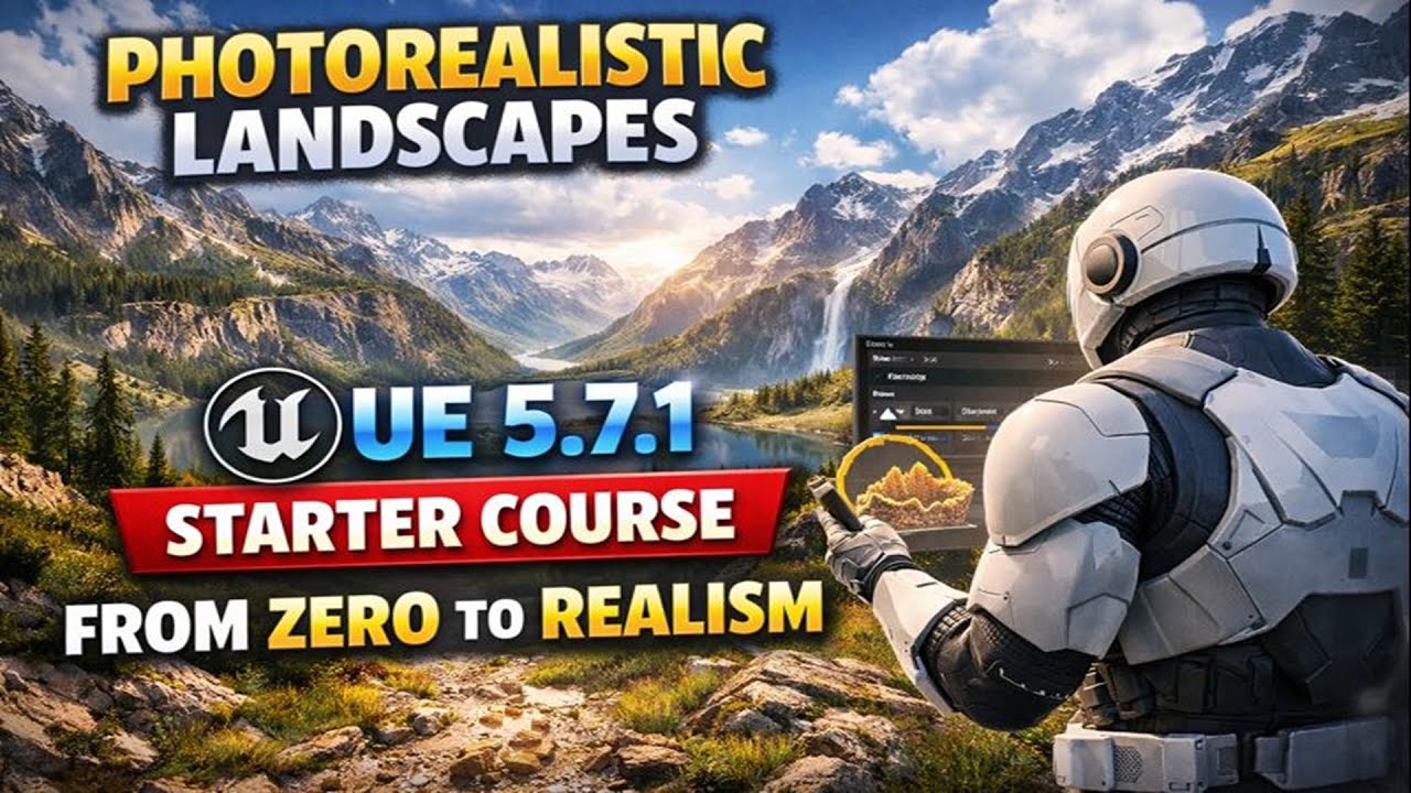 Начальный курс по созданию фотореалистичных ландшафтов в Unreal Engine 5.7.1 | Учебное пособие дл...