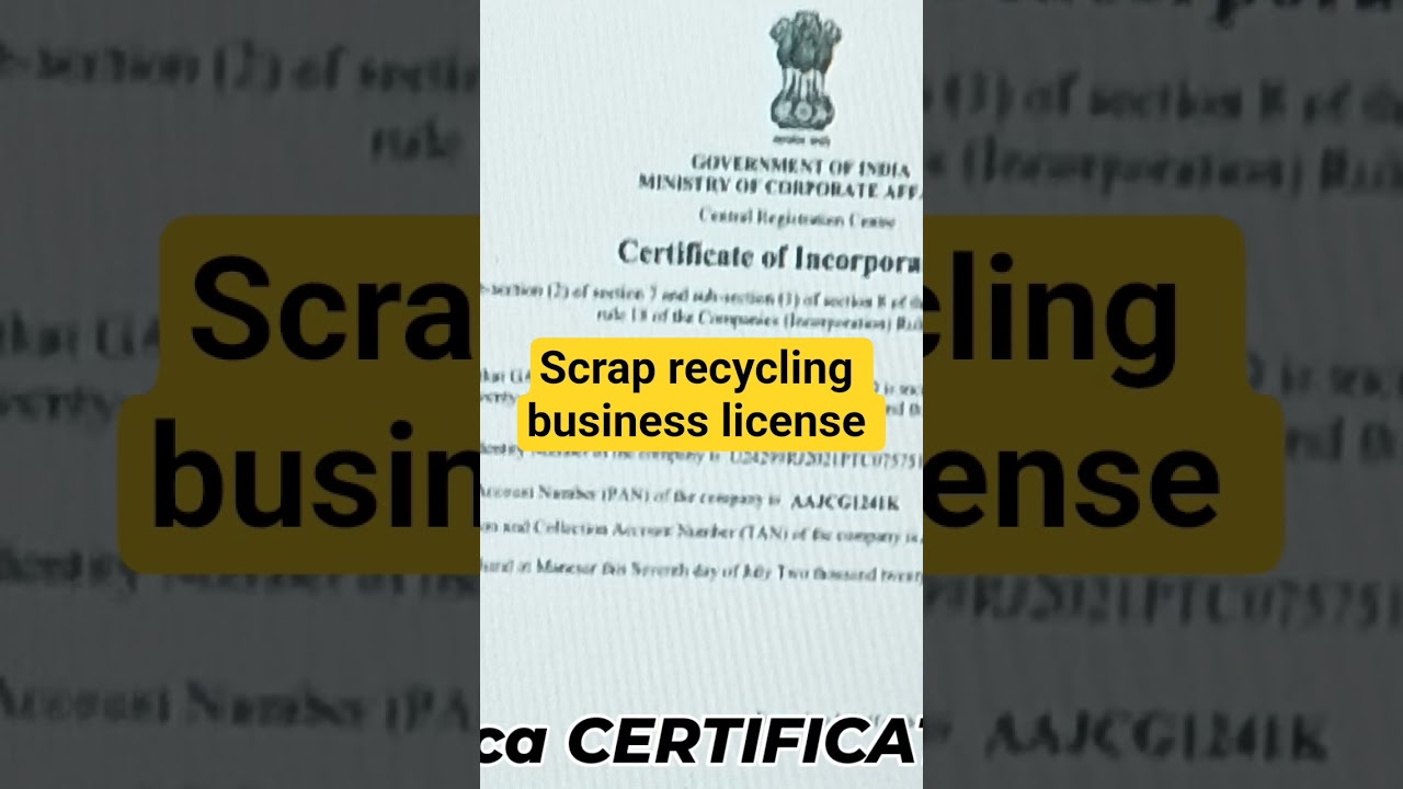 SCRAP BUSINESS LICENSE PROCESS 9230222490