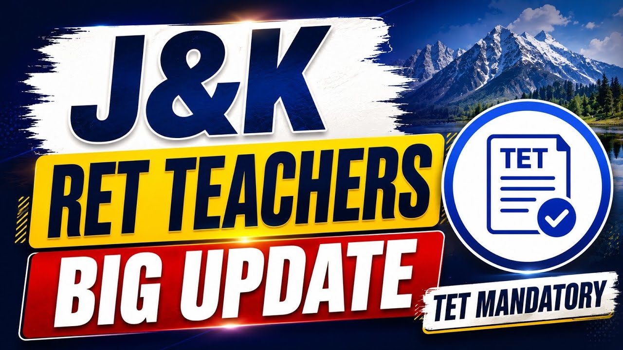 Jammu & Kashmir RET Teachers Important Update 🔥 @TheAspirants2.0 