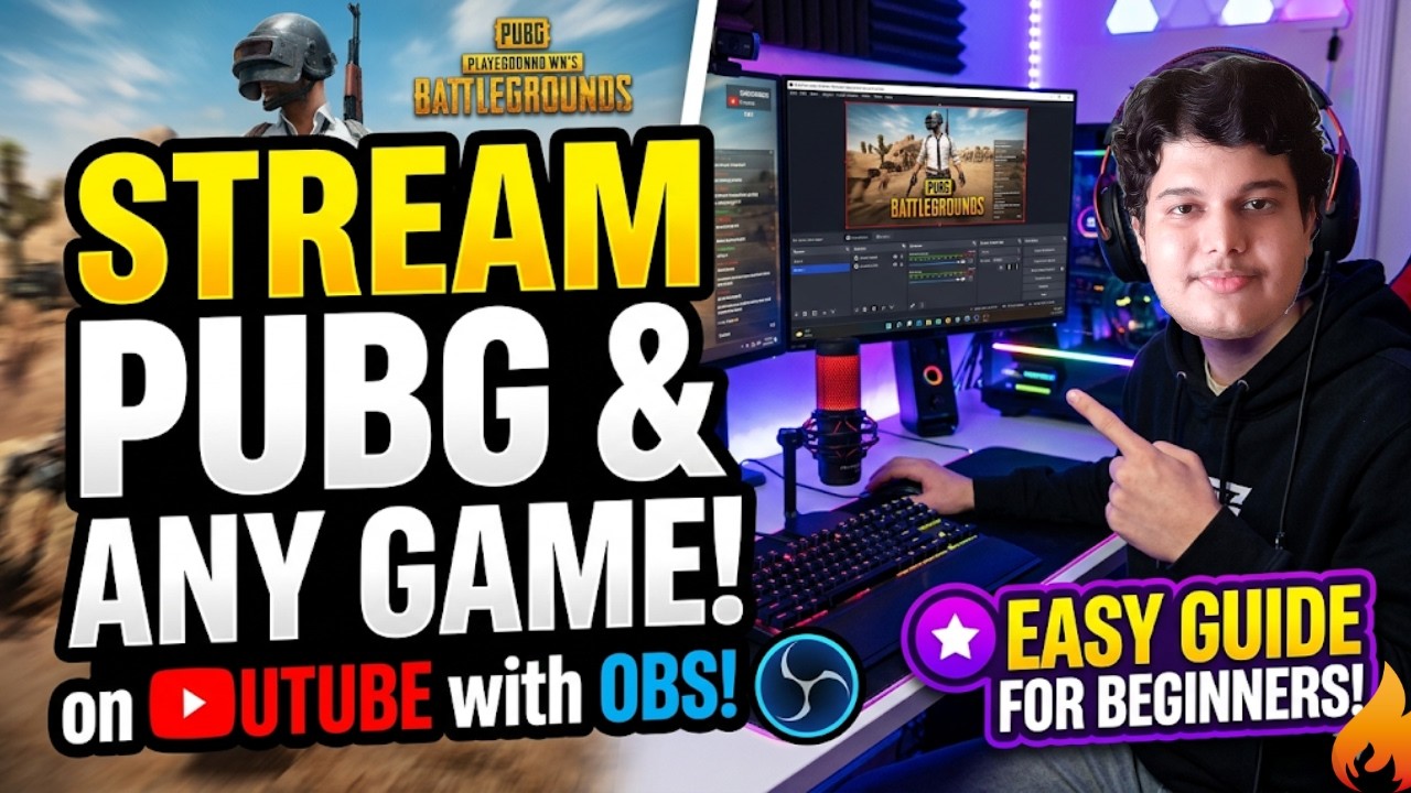 How to STREAM PUBG (or any GAME) using OBS on YouTube⚡