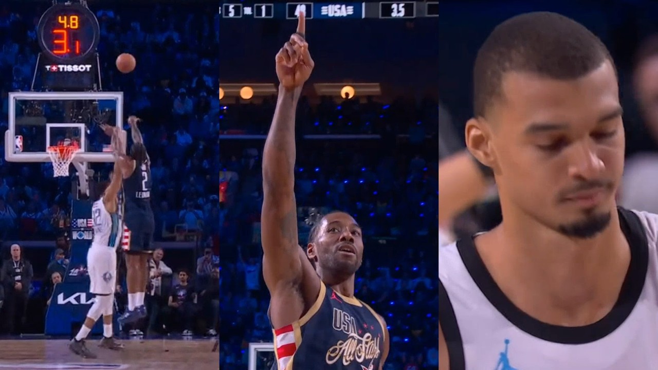 Kawhi Leonard GAME WINNER eliminates Team World and Wemby misses game winner